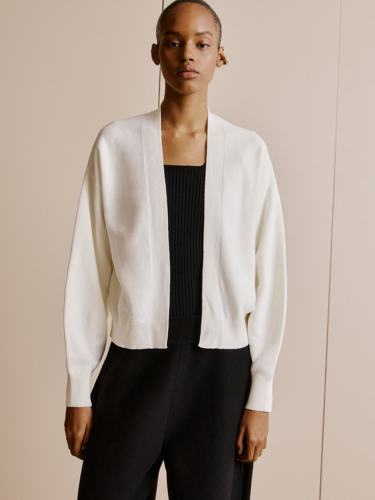 Cardigan em trico Anselmi cor cru - 45884