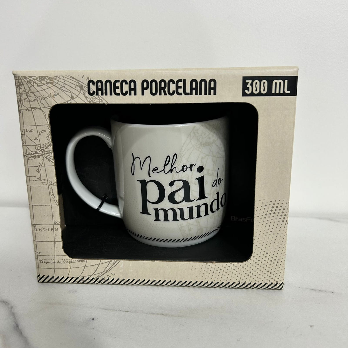 Caneca porcelana Melhor Pai do Mundo 300 ml
