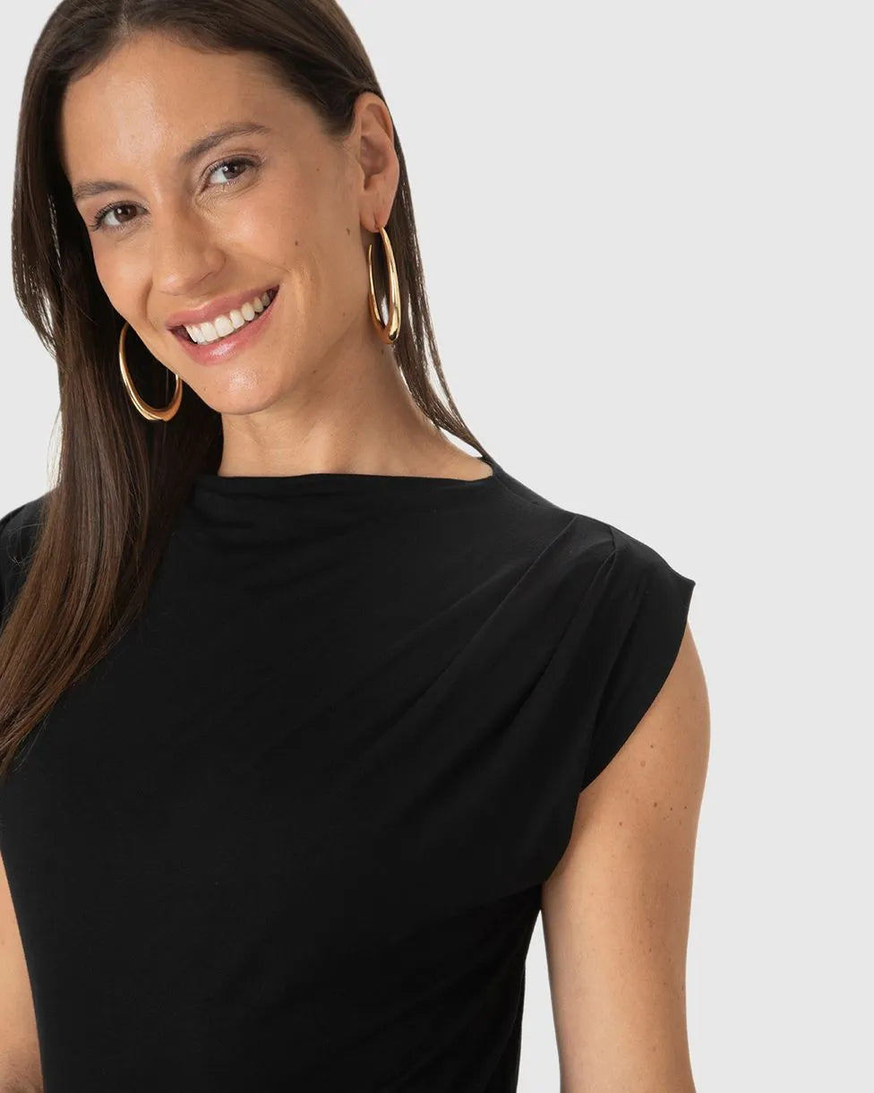 Blusa Justa Feminina Decote Redondo Em Viscose - 129563