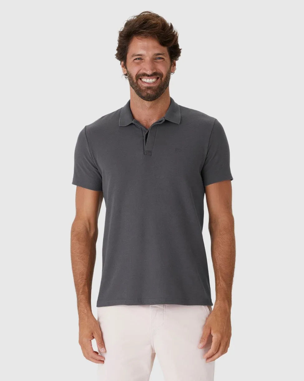 Camisa Polo Masculina Em Malha Texturizada - 129606