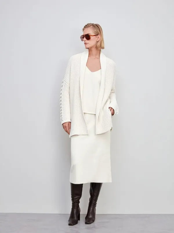 Casaco Anselmi Maxi Tranças Off white 12309