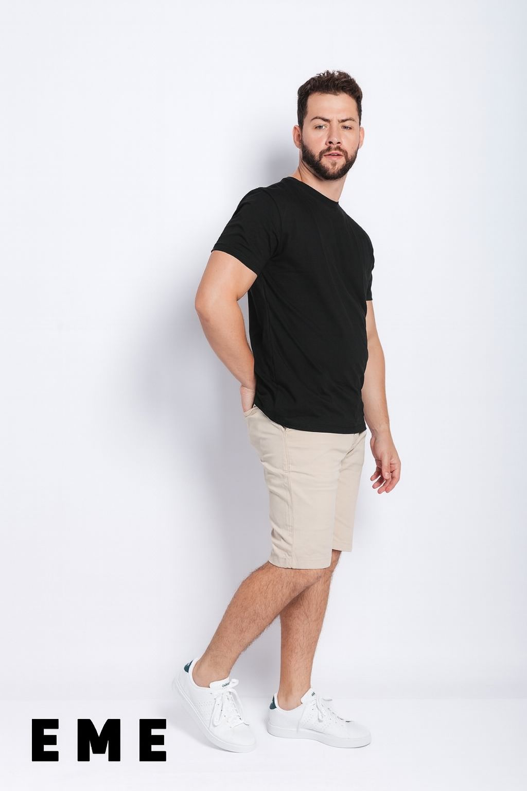 Camiseta Masculina EME WEAR Slim Gola Careca KJ0207