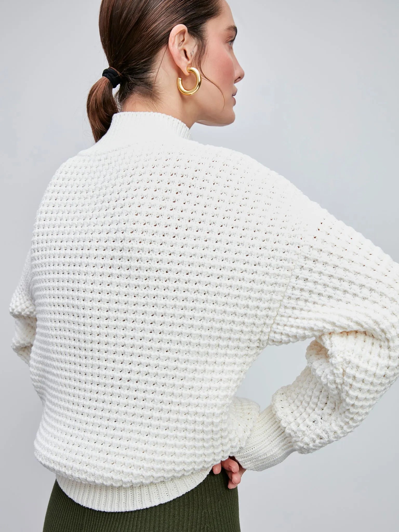 Blusa Tricô Anselmi em Ponto Pérola Off white - 46404