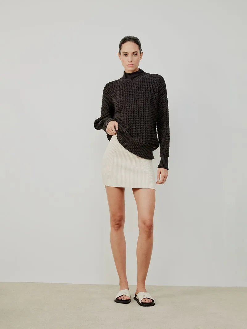 Blusa Tricô Anselmi em Ponto Pérola Preto - 46404