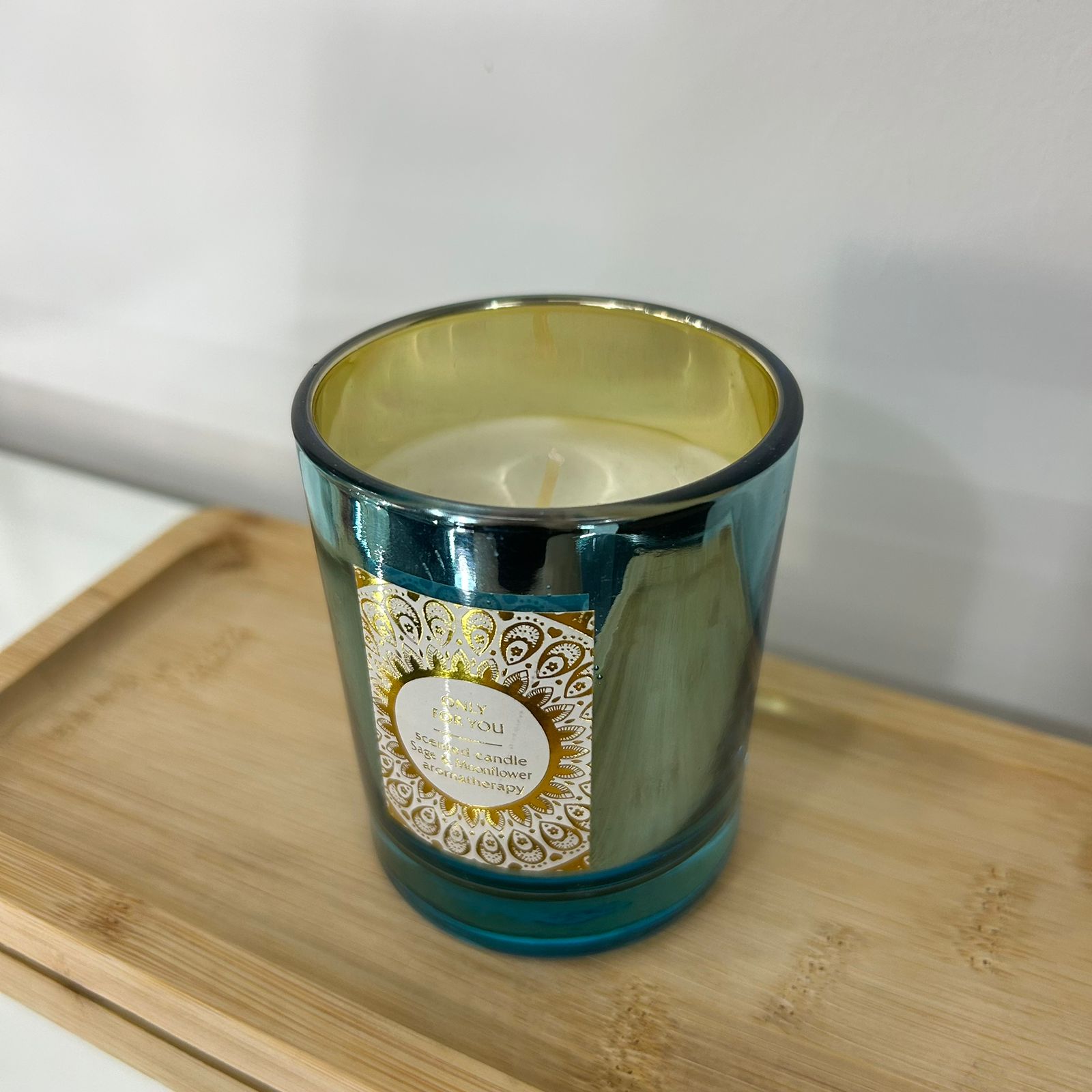 Vela Aromática Decorativa Fragrância Sálvia & Flor da lua