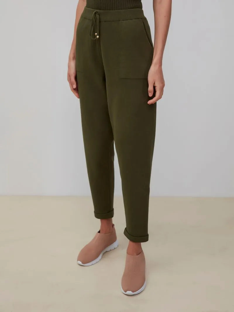 Calça de Tricô Barra Italiana