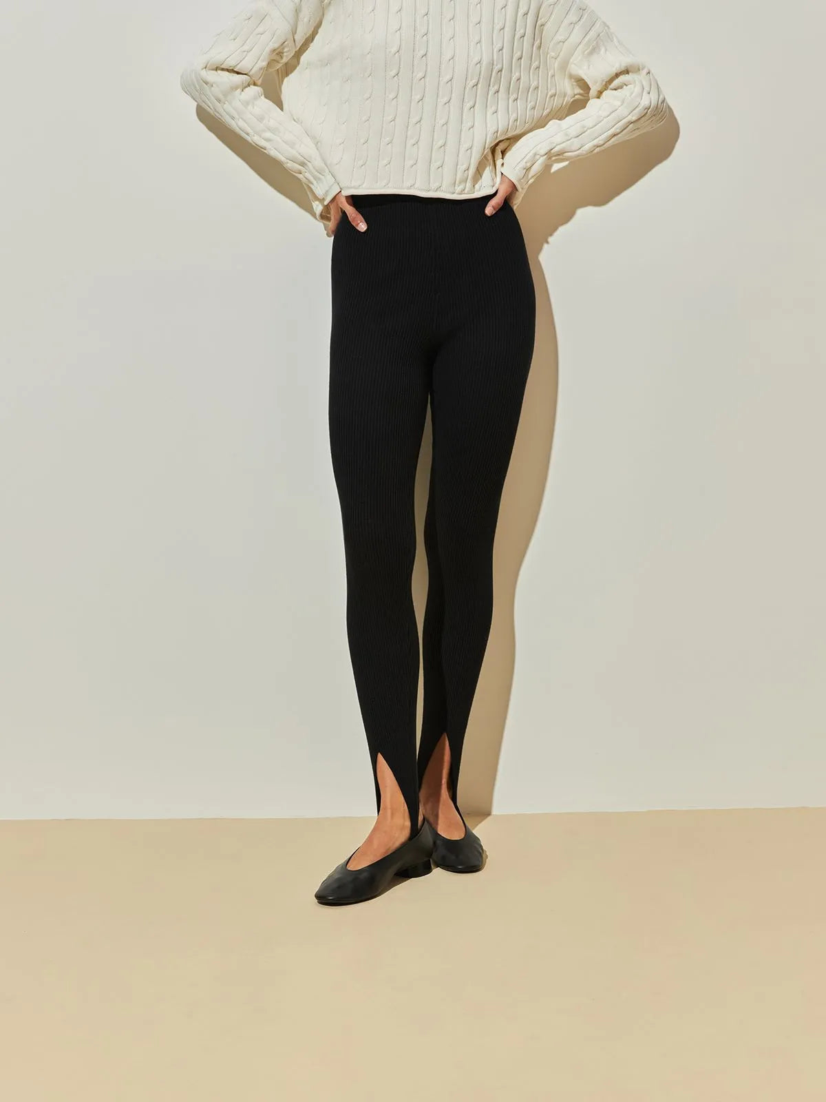 Calça Fuseau Canelada ANSELMI Preta -46667