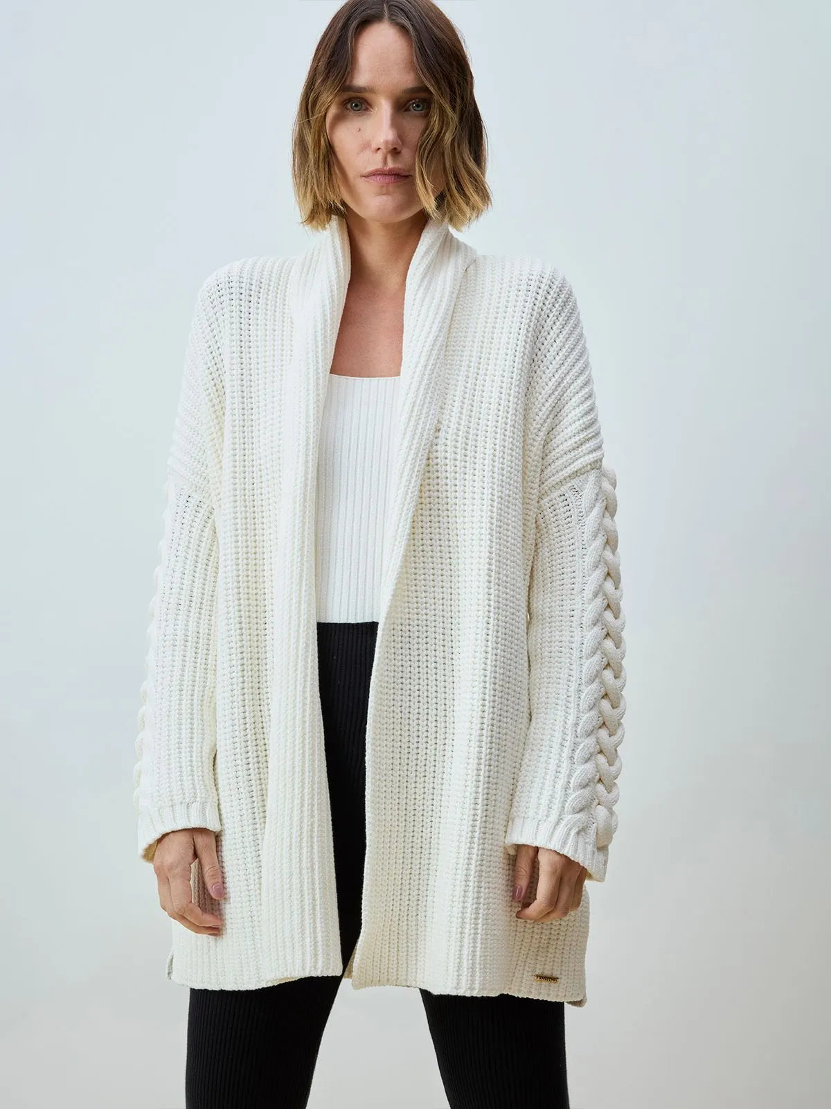 Casaco Anselmi Maxi Tranças Off white 12309
