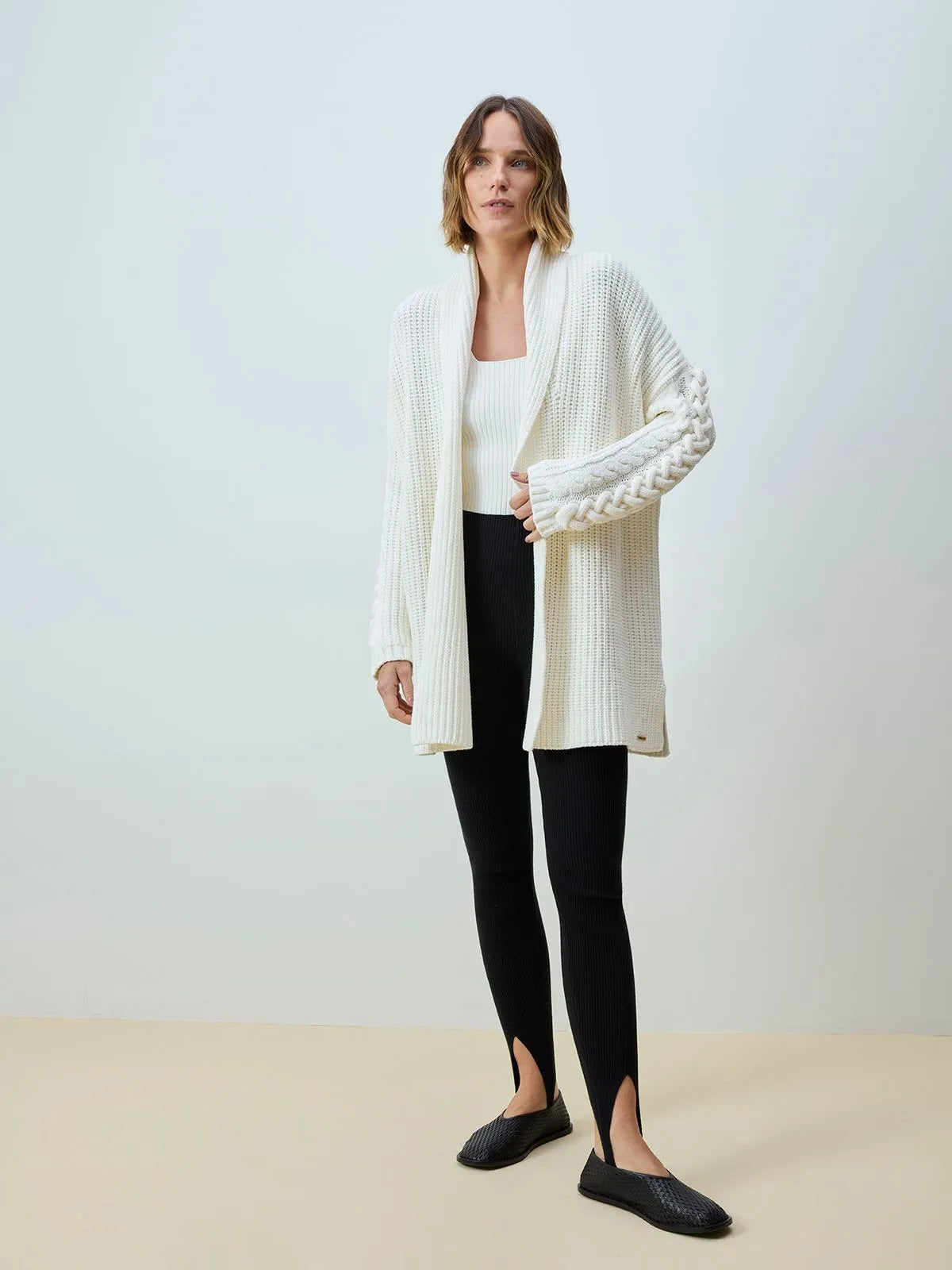Casaco Anselmi Maxi Tranças Off white 12309