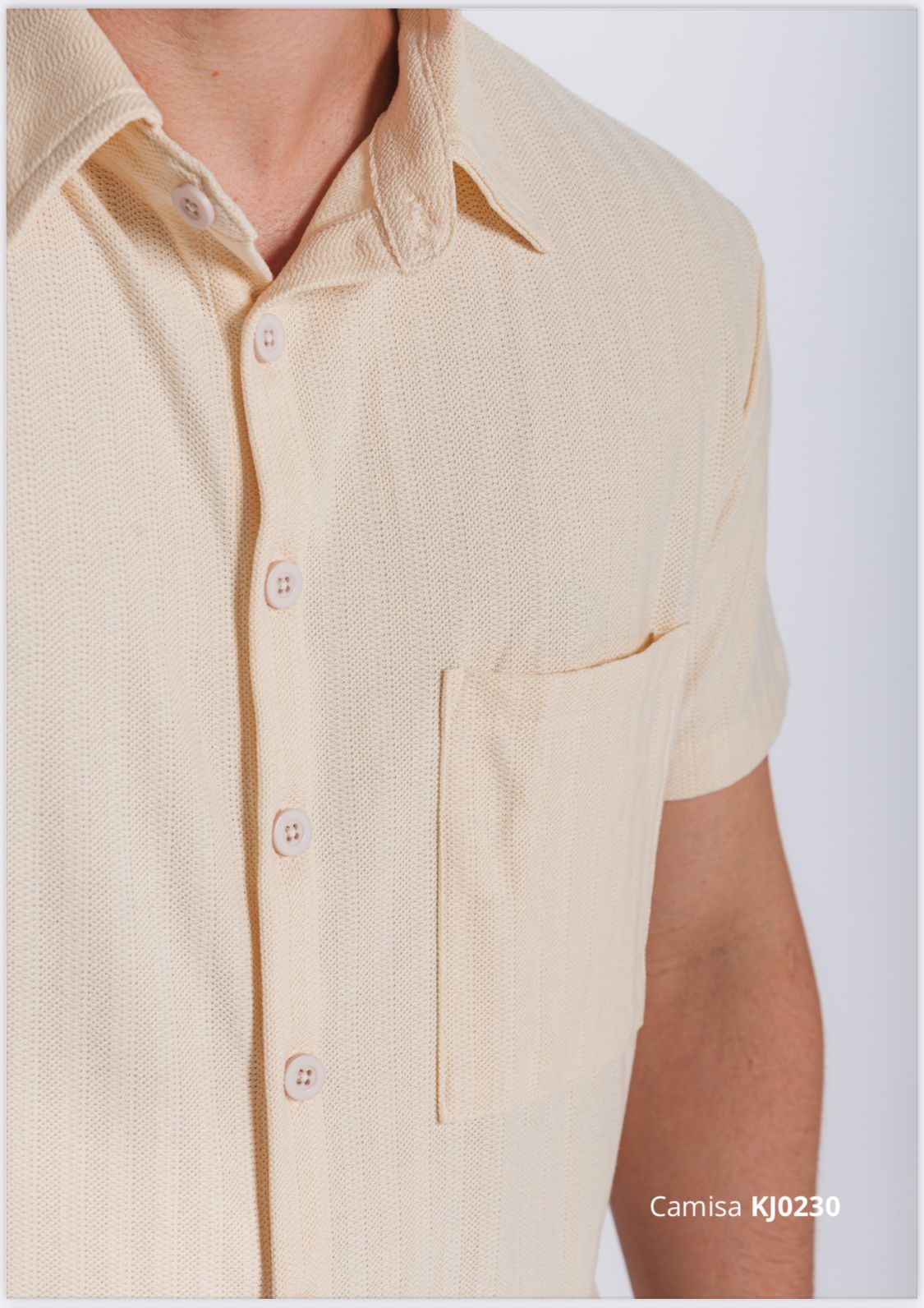 Camisa Manga Curta EME WEAR Tricô Textura KJ0230