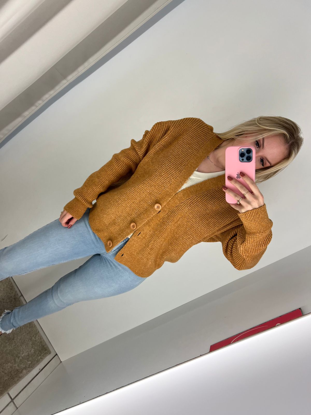 Casaco Curto Amarelo queimado 029898 com botões