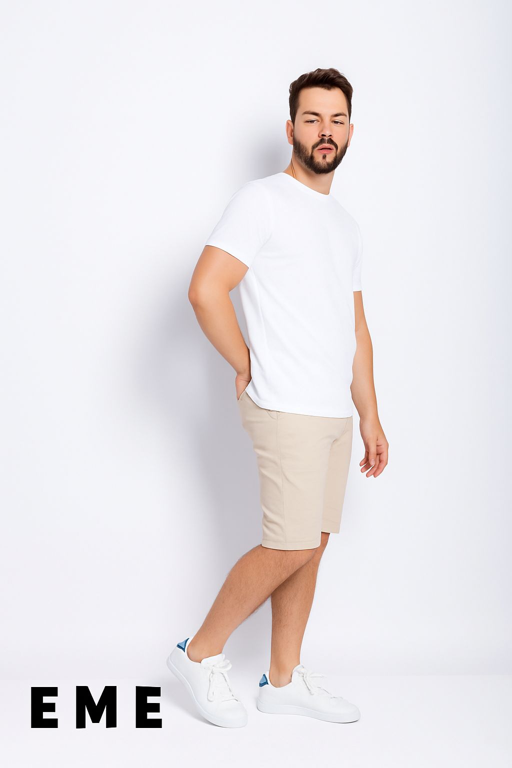 Camiseta Masculina EME WEAR Slim Gola Careca KJ0207
