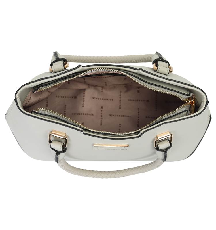 Bolsa Satchel Grande Com Base Estruturada E Alca Rolete Tresse -46105