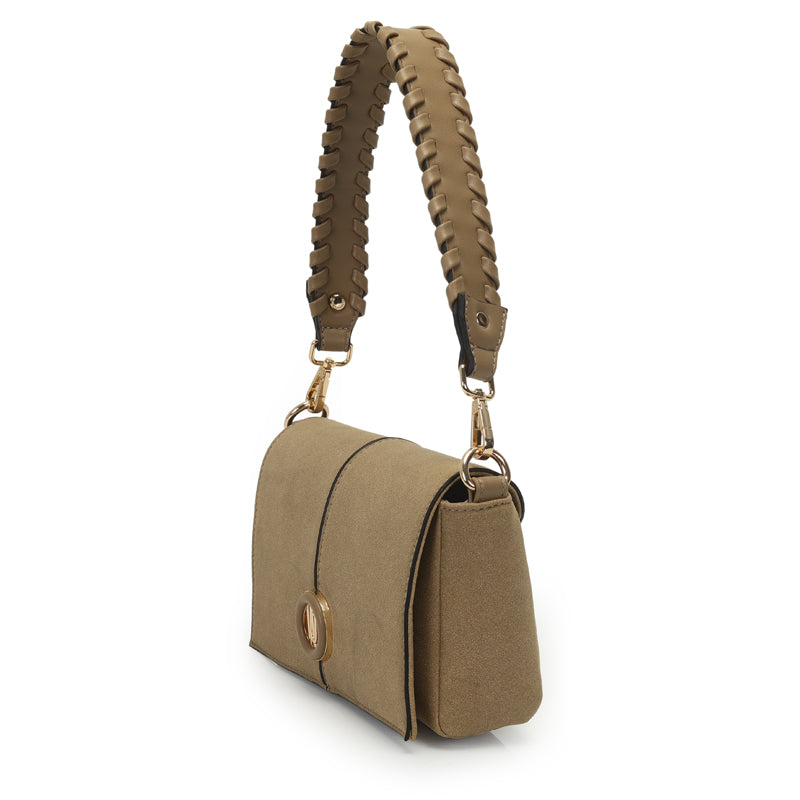 Bolsa Transversal Media Camurca Com Tampa - 46224-440