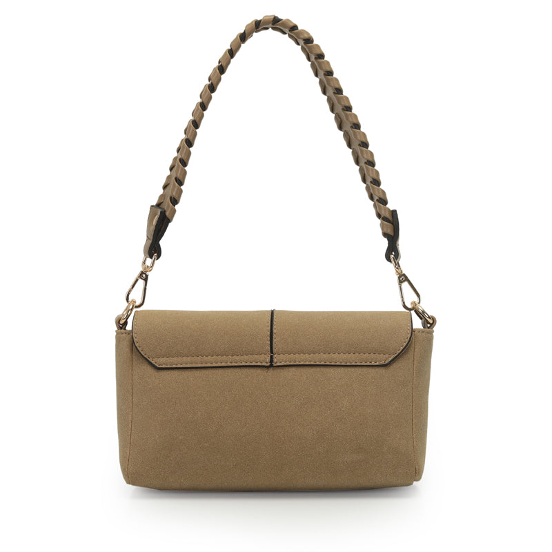 Bolsa Transversal Media Camurca Com Tampa - 46224-440