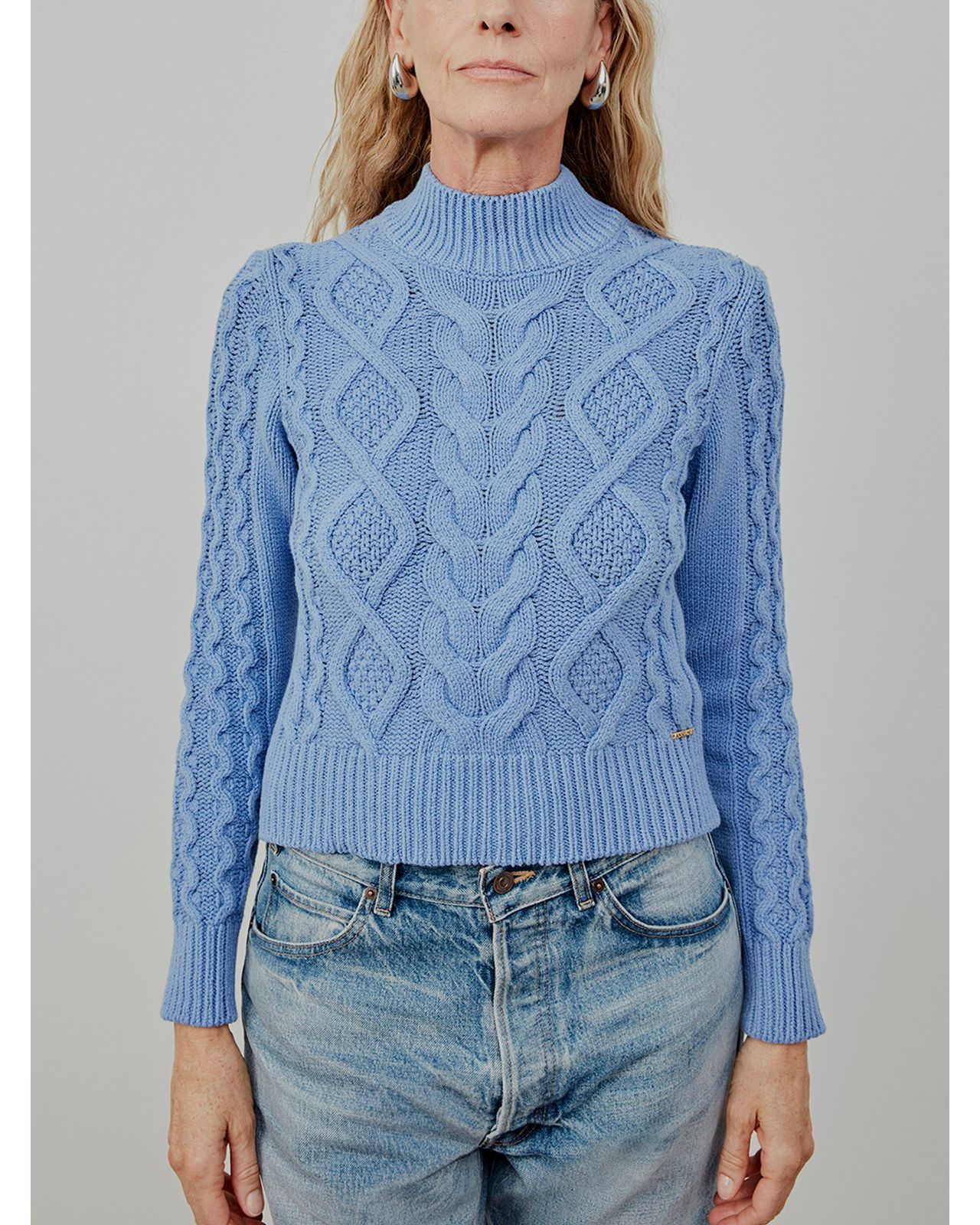 Blusa Tricô Anselmi AZUL PORCELANA - Ref: 1731