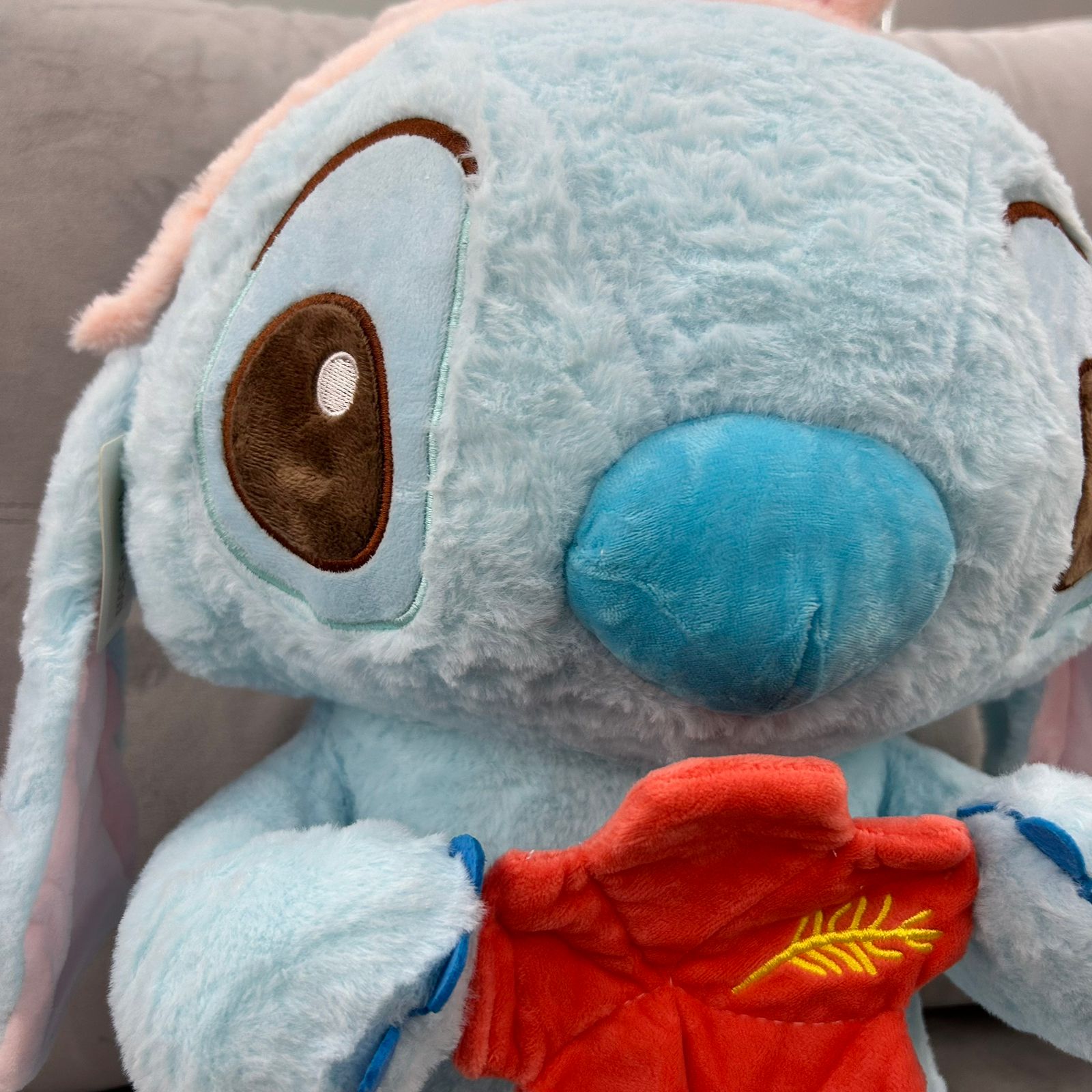 Pelúcia Stitch Azul claro acompanha mantinha quentinha