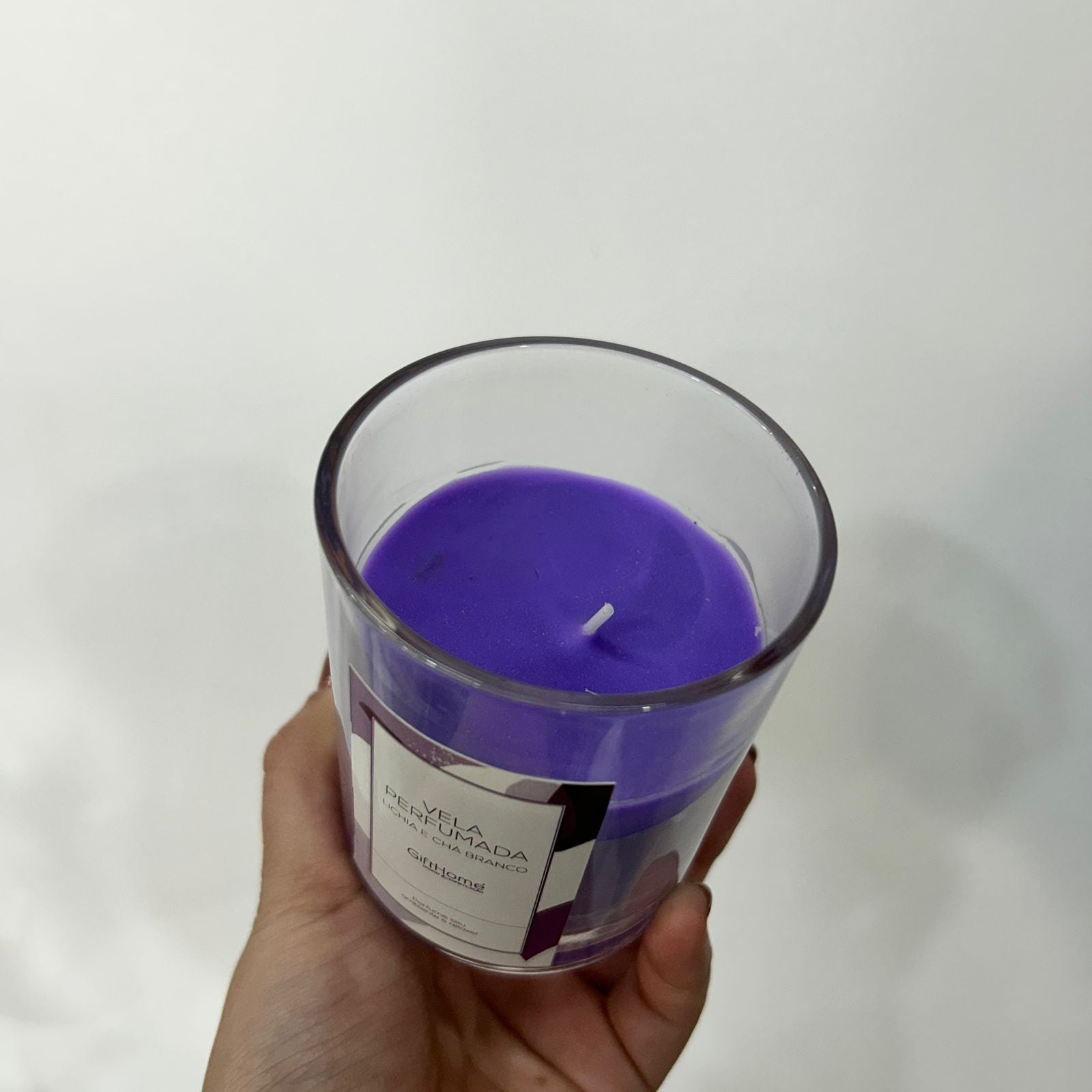 Vela Aromática Decorativa Fragrância Lichia E Chá Branco