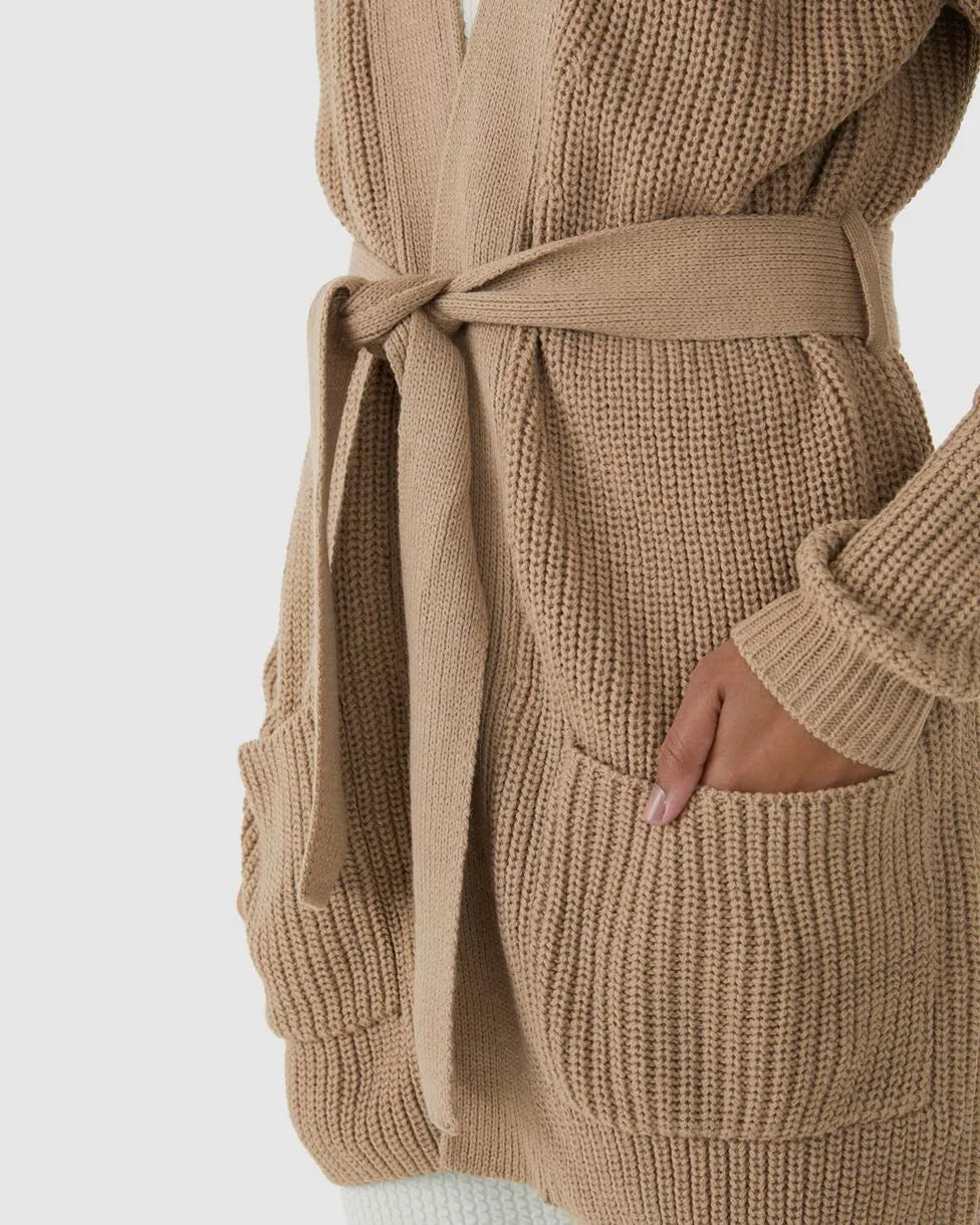 Cardigan Feminino Transpassado Com Cinto Em Tricô-Malwee- 124728