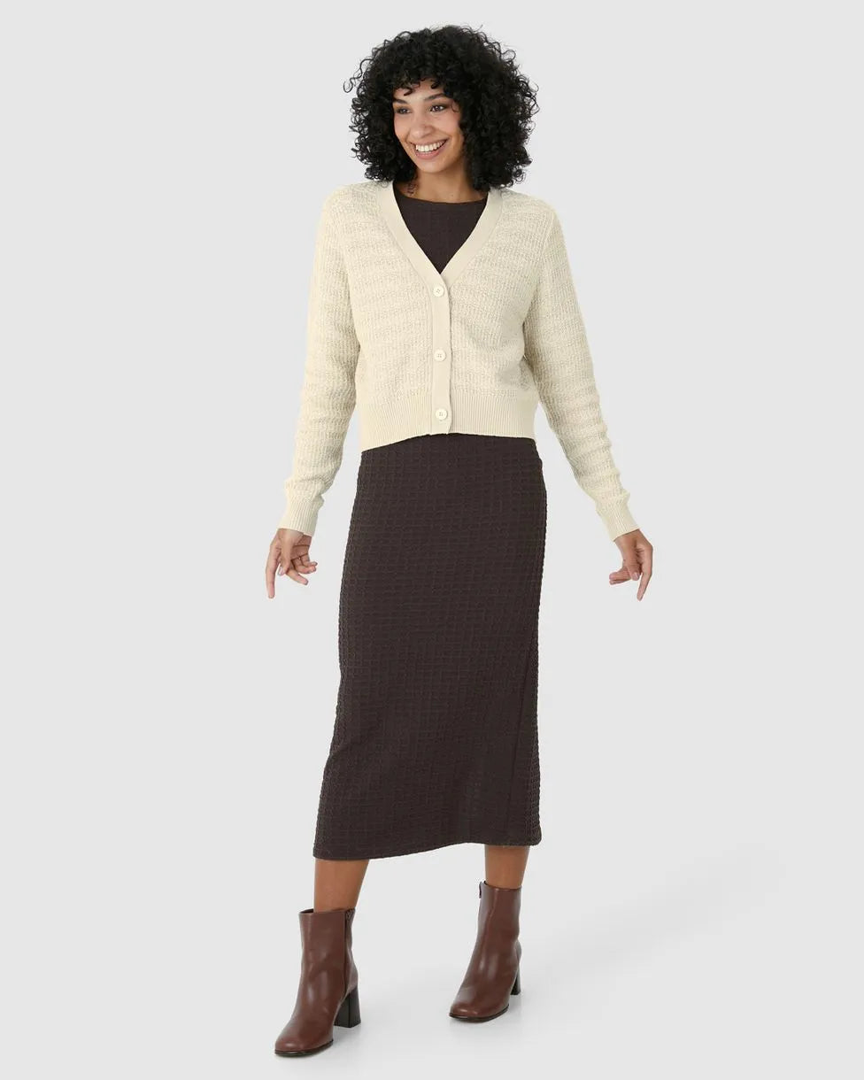 Cardigan Cropped Feminino Botões Frontais Em Tricô -ENFIM- 124729