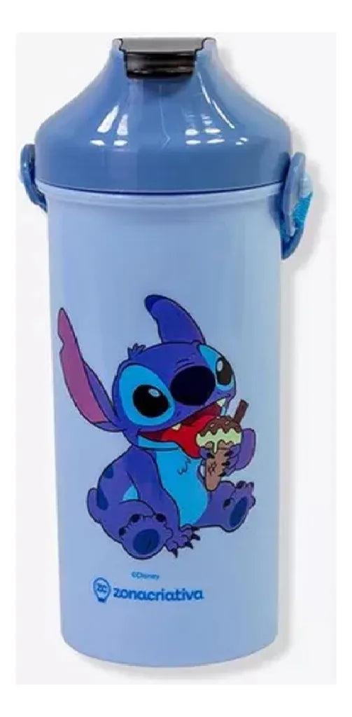 Kit Lancheira Marmita Infantil com Garrafa e Talher Stitch