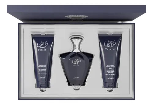 Kit Turathi Blue Afnan Eau De Parfum 90ml + Gel De Banho 100