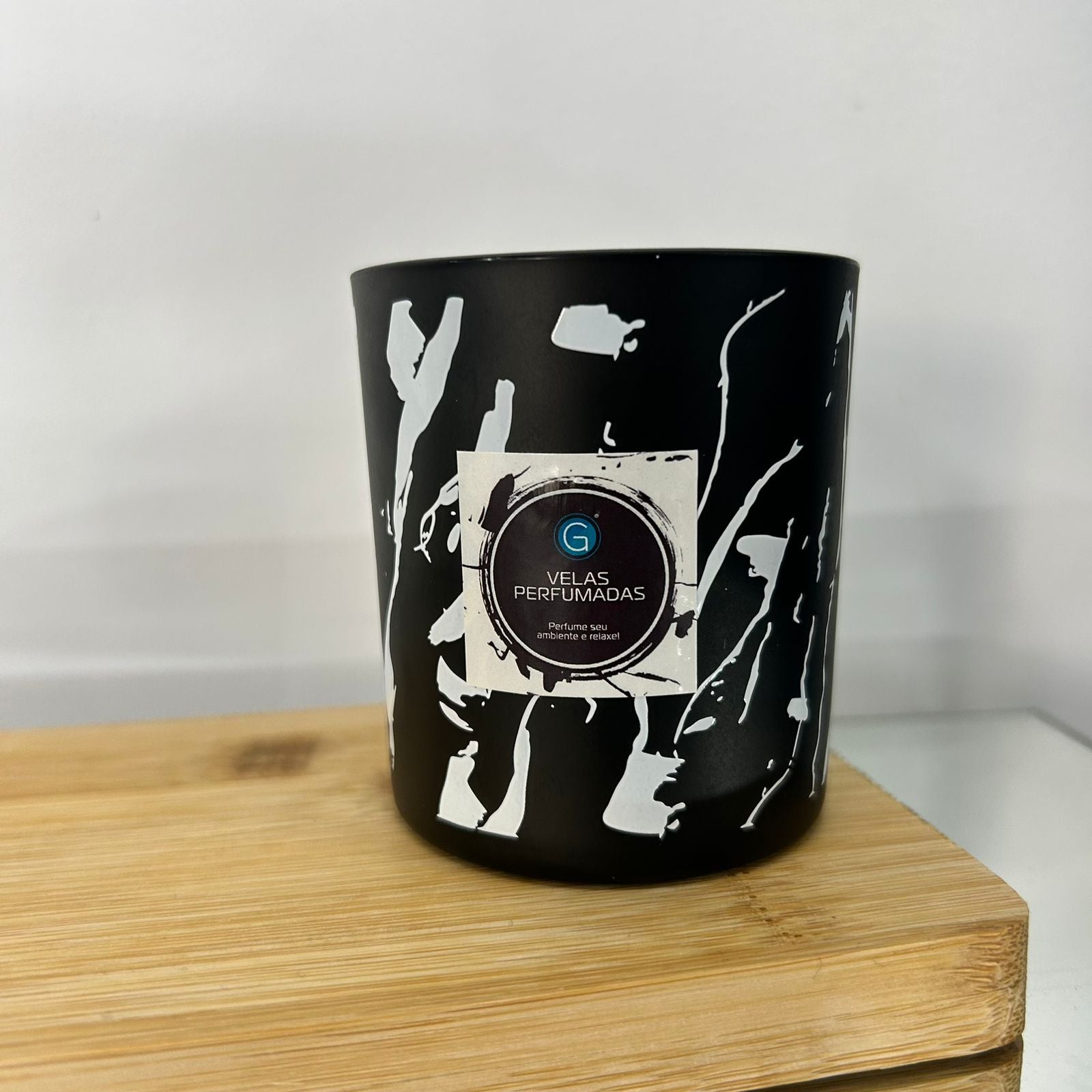 Vela Marmorizada Aromática Decorativa Fragrância Suave