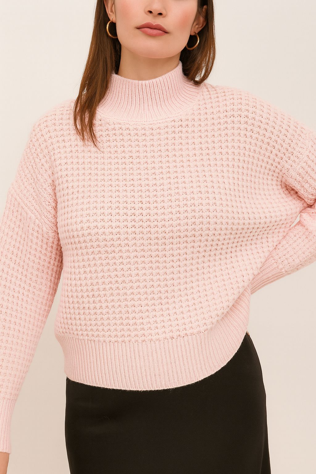 Blusa Tricô Anselmi em Ponto Pérola Algodão Doce - 46404