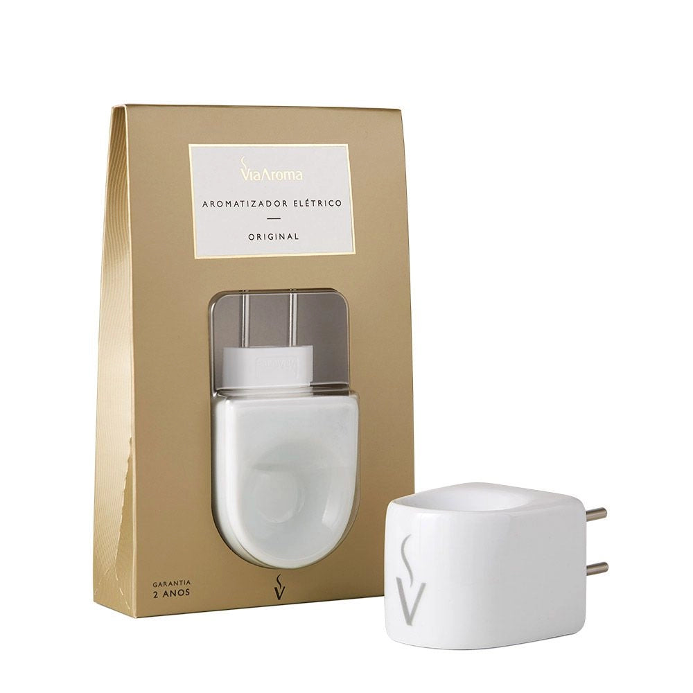 Difusor Aromatizador Elétrico de Porcelana Matte Black - Via Aroma