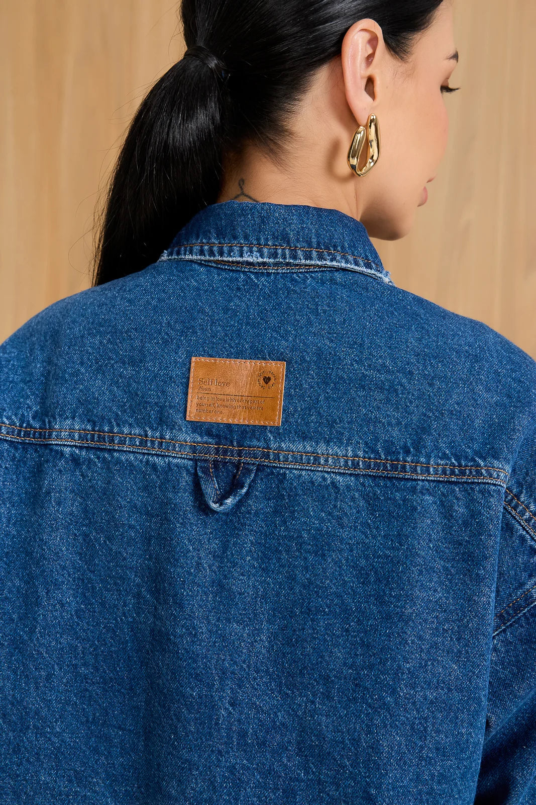 Jaqueta Jeans Feminina Shacket Alongada- DZ9234