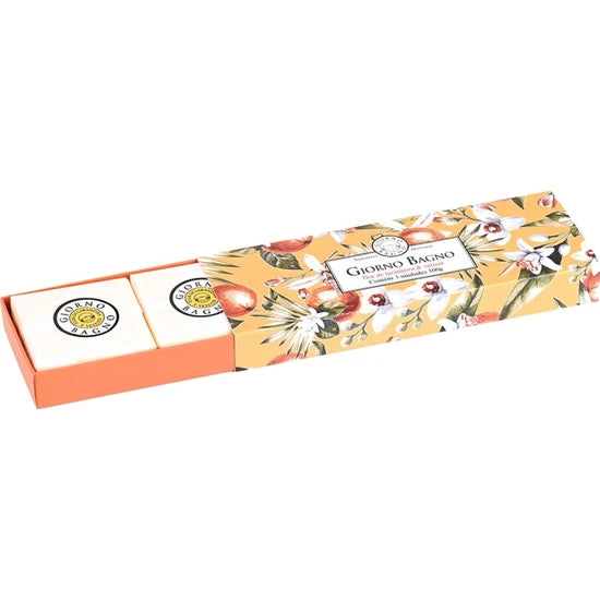 KIT SABONETE BARRA GIORNO BAGNO FLOR DE LARANJEIRA E VETIVER 3X100G