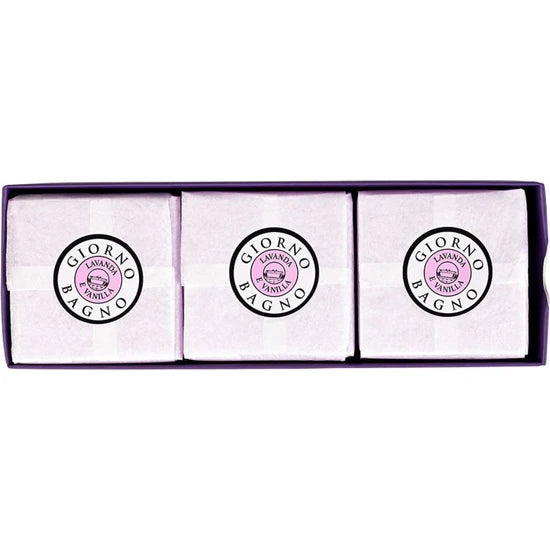 KIT SABONETE BARRA GIORNO BAGNO LAVANDA E VANILLA 3X100G