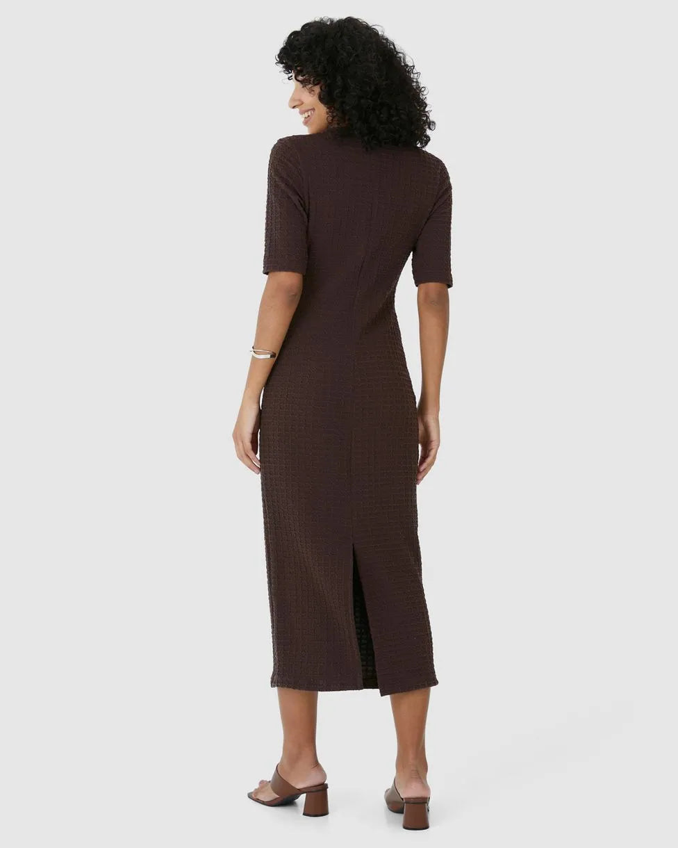 Vestido Midi Feminino Justo Decote Canoa Malwee - 127493