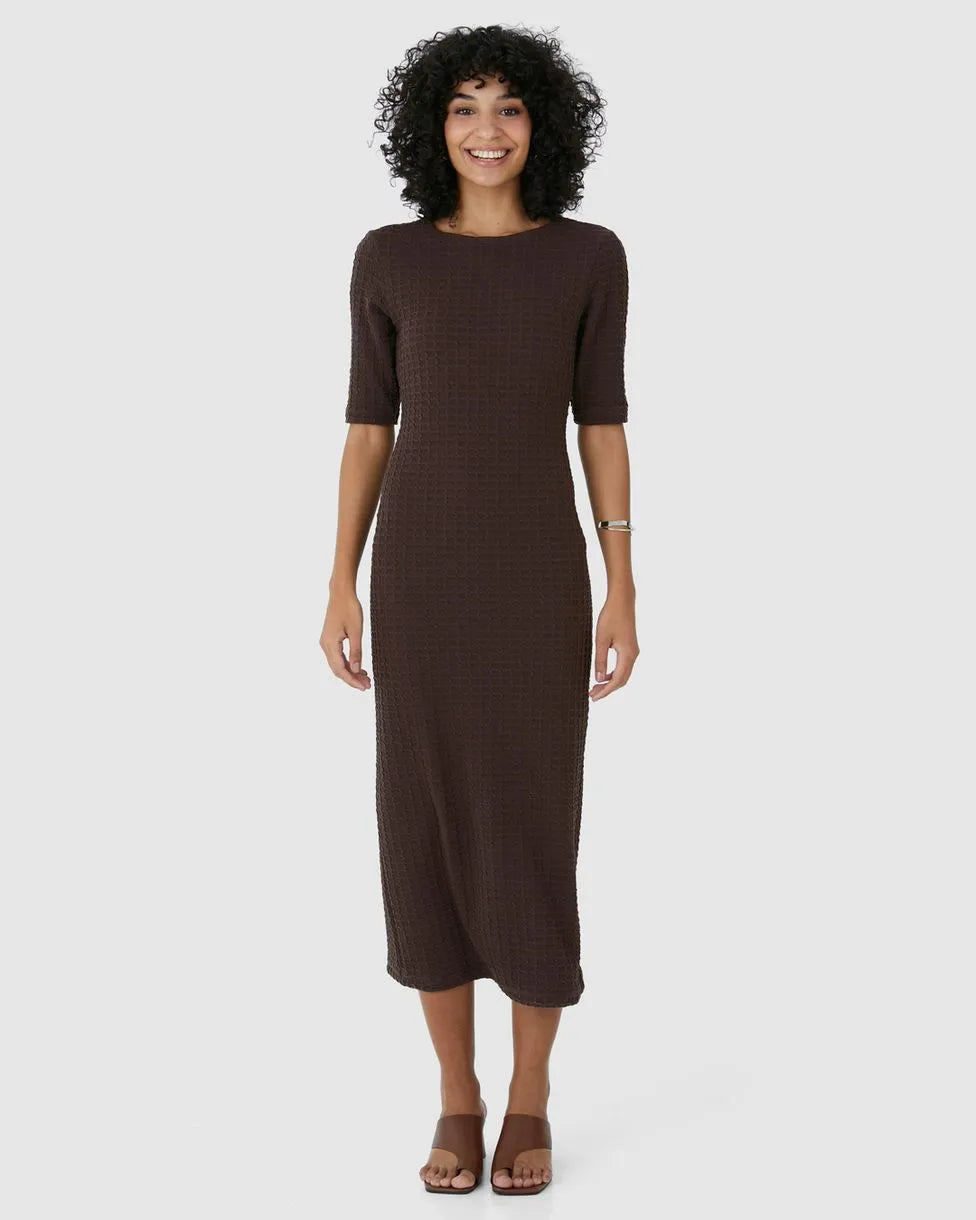 Vestido Midi Feminino Justo Decote Canoa Malwee - 127493