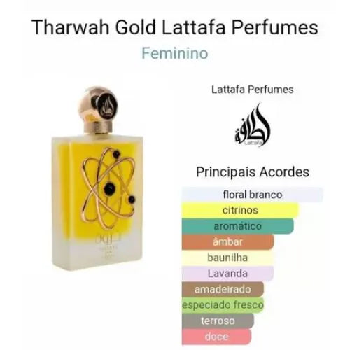Perfume Feminino Tharwah Gold - Eau de Parfum Lattafa 100ml