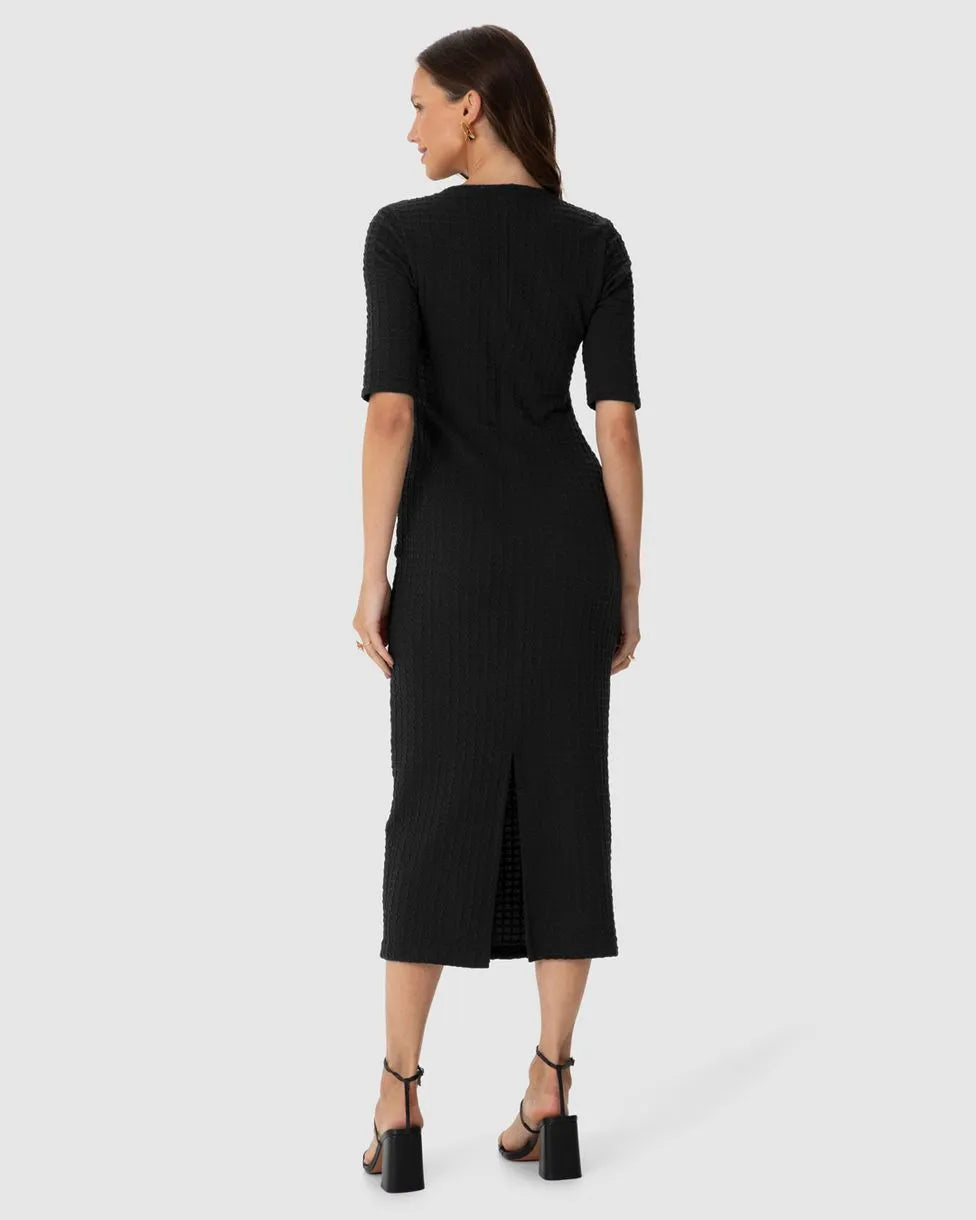 Vestido Midi Feminino Justo Decote Canoa Malwee - 127493