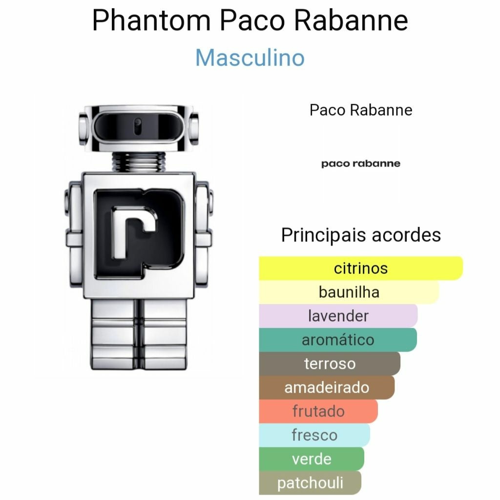 Perfume Masculino Phantom Paco Rabanne EUA de toilette 50 ML