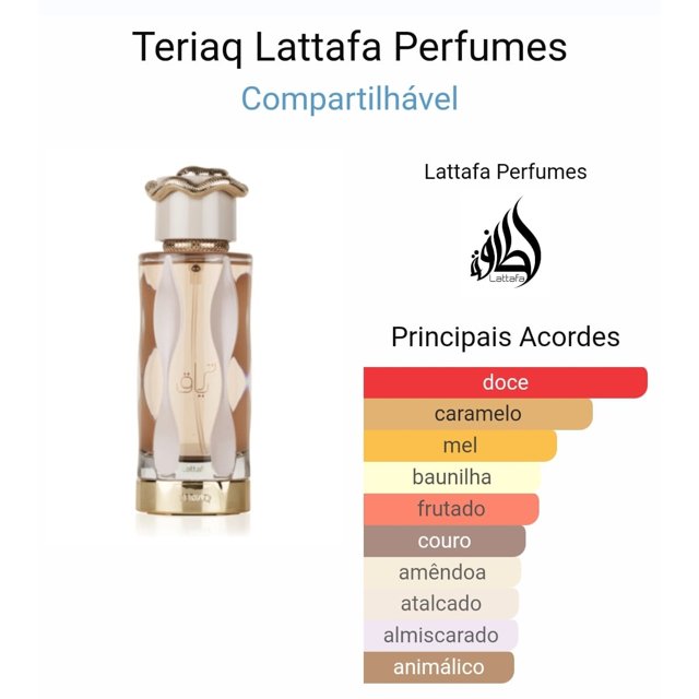 Teriaq - Lattafa Eau de Parfum - Perfume Árabe Feminino 100ml