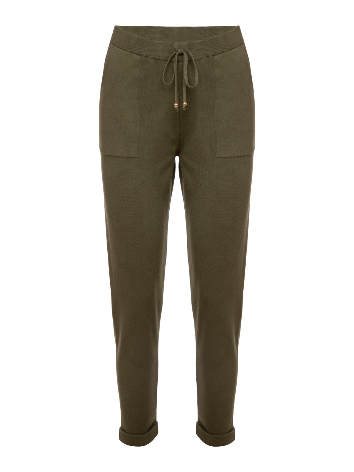 Calça em Trico Anselmi barra italiana cor matcha -28871 *B01