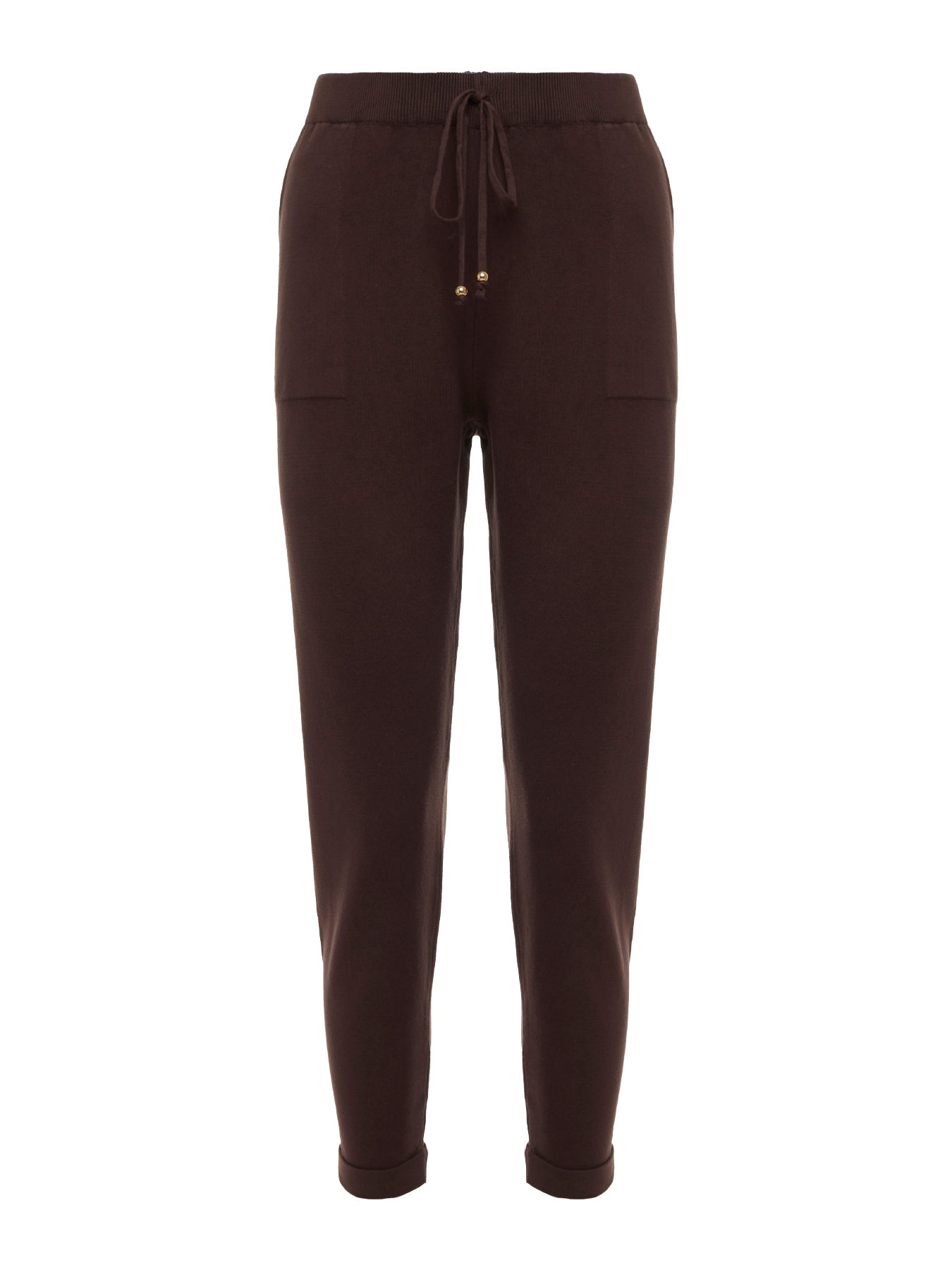 Calça em tricô Anselmi Barra Italiana barra italiana cor Chocolate - 28871 *B79