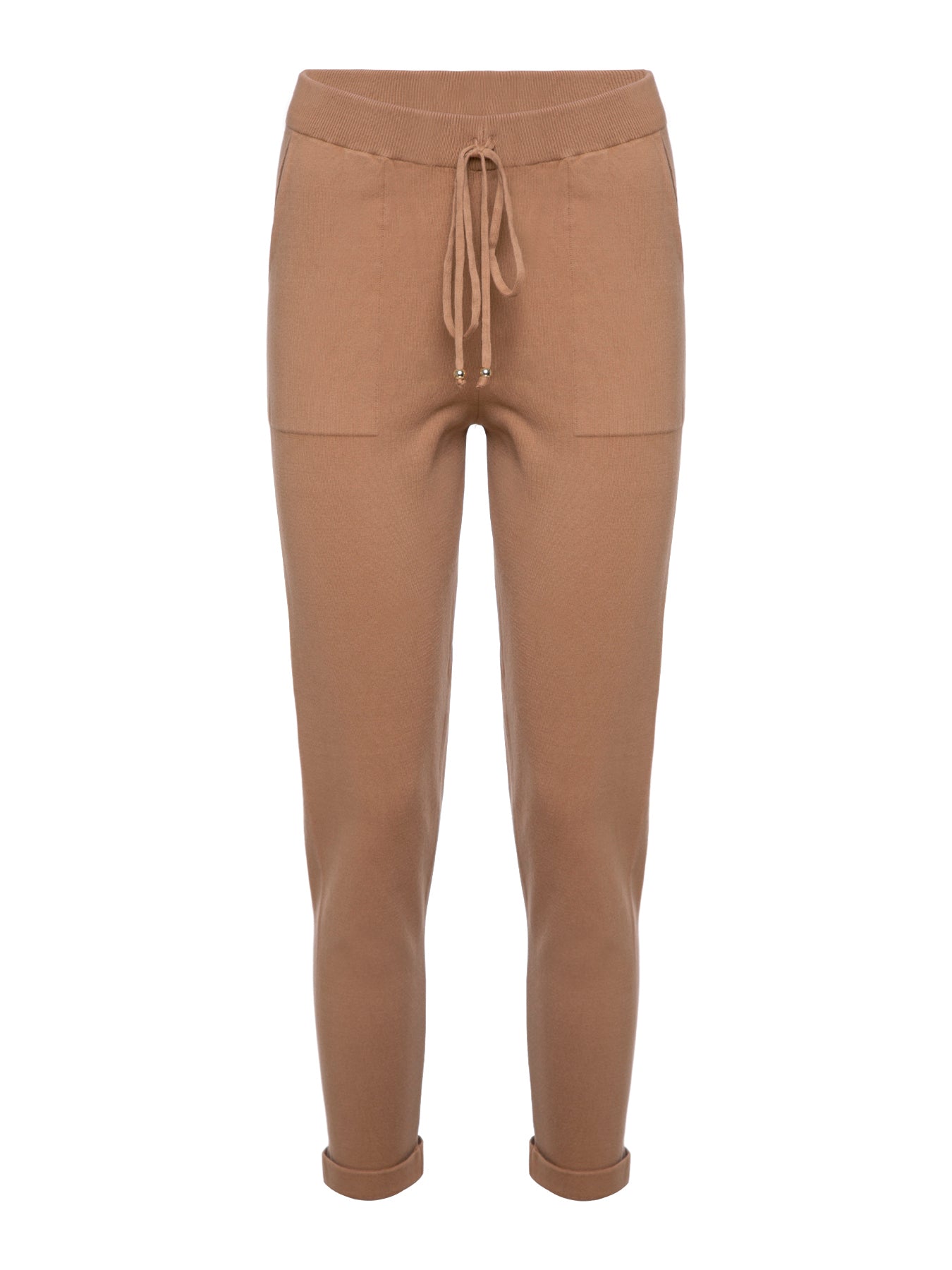 Calça em tricô Anselmi Barra Italiana cor caramelo -28871 *D57