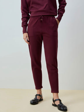 Calça em tricô Anselmi Barra Italiana  cor Figo - 28871 *E42