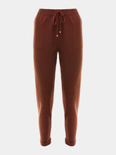 Calça em tricô Anselmi Barra Italiana cor Camurça - 28871 * E62