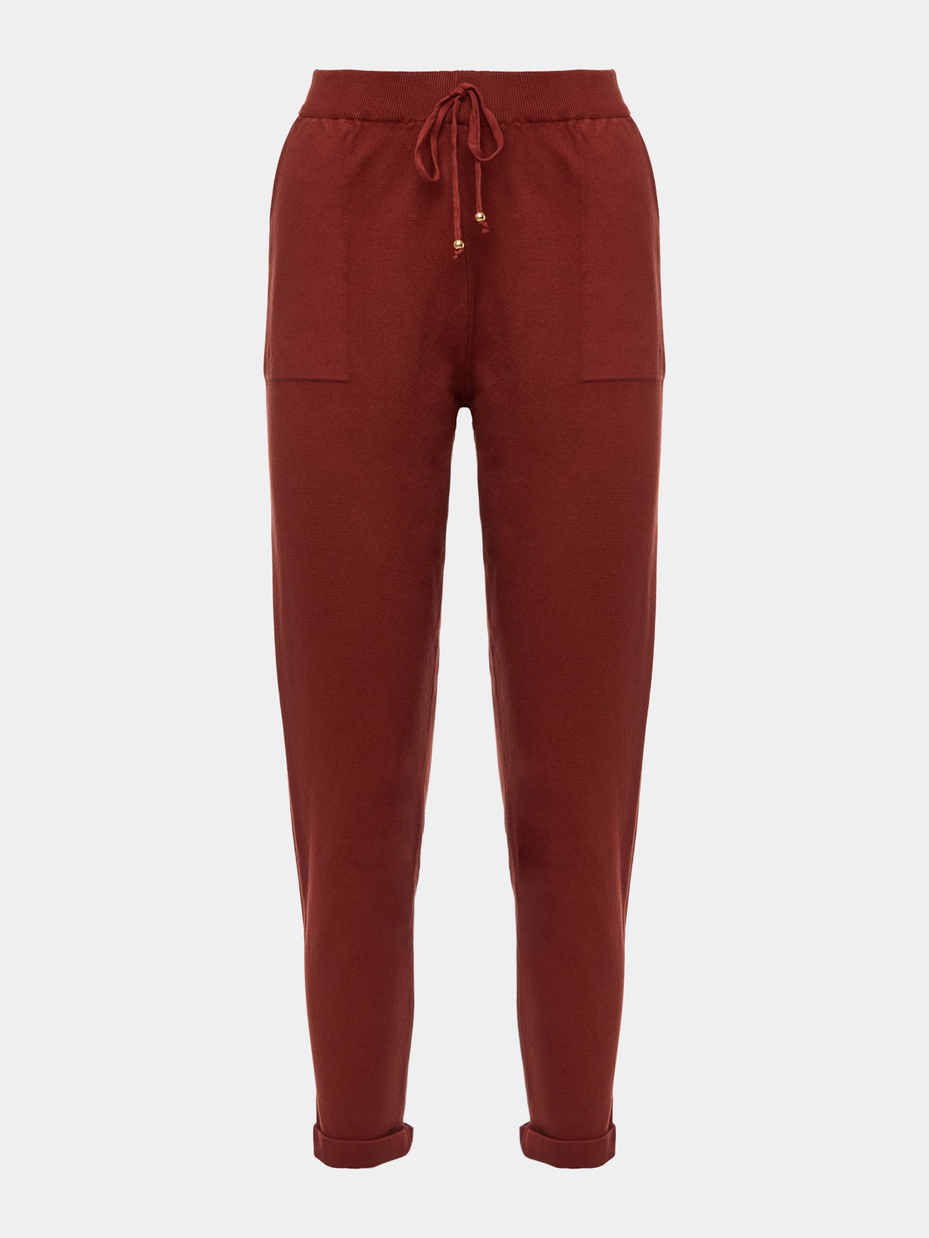 Calça em trico Anselmi Barra Italiana Cor ferrugem  - 28871 * E67
