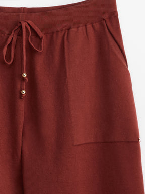Calça em trico Anselmi Barra Italiana Cor ferrugem  - 28871 * E67