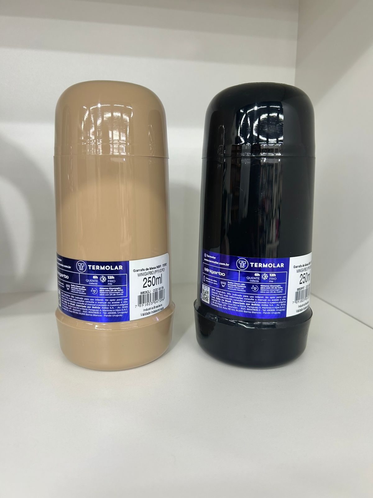 Garrafa Térmica Minigarbo Preta 250 mL Termolar