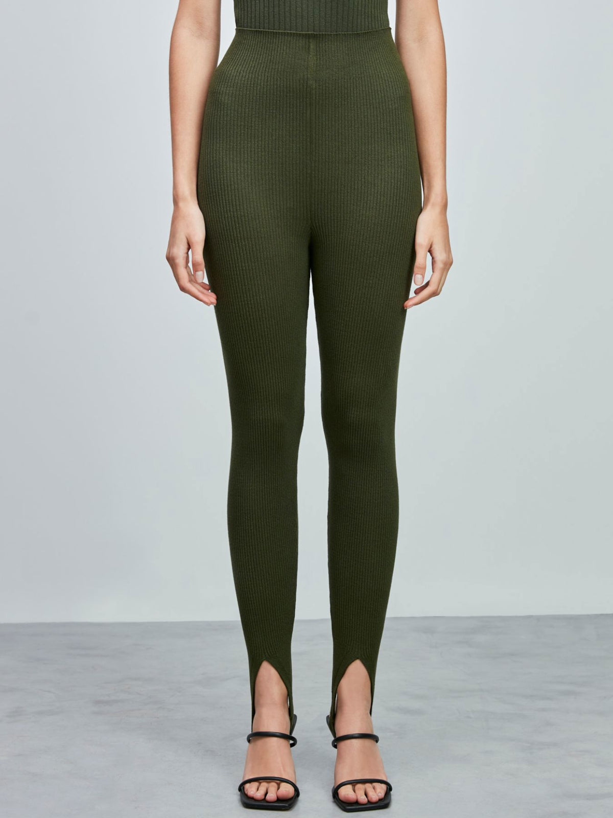 Calça Fuseau Canelada Anselmi Verde Militar - 46667 *B01