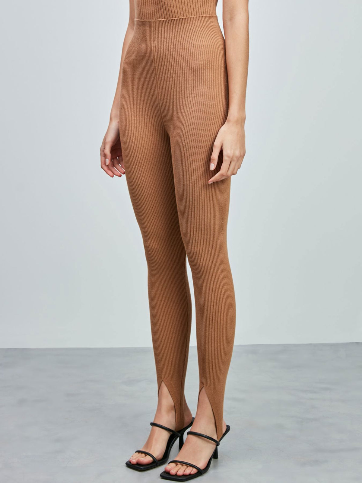Calça Fuseau canelada Anselmi Mocha Mousse - 46667 *C98