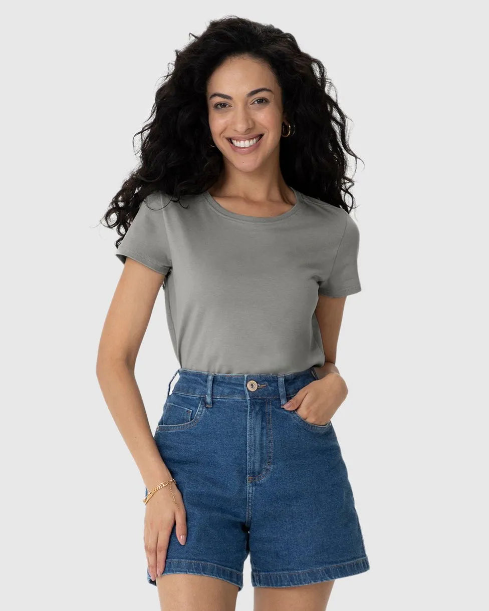 Blusa Básica Feminina 100% Algodão Malwee - 4499