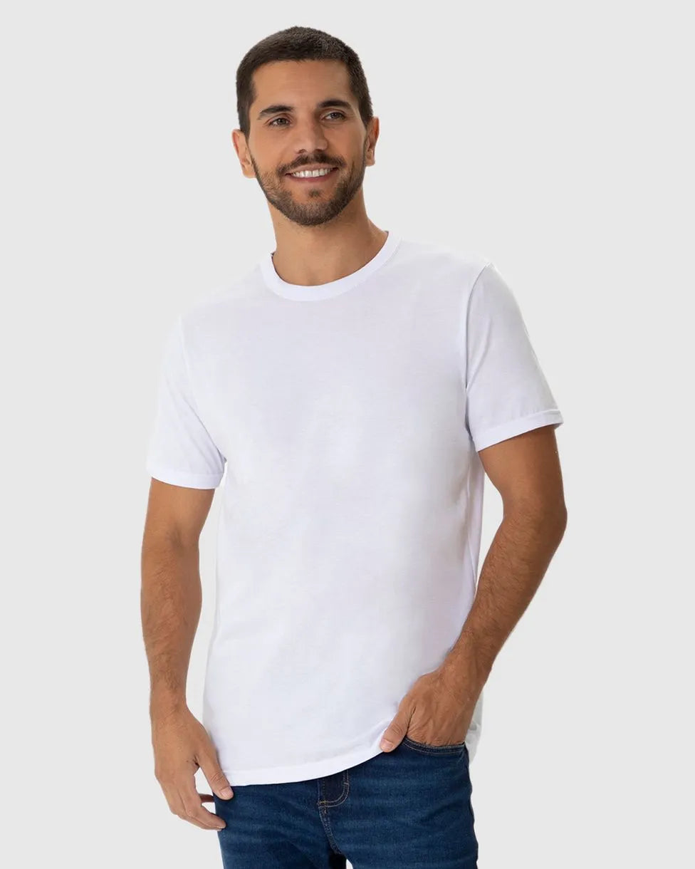 Camiseta Básica Masculina Decote Redondo Em Algodão Malwee - 15037